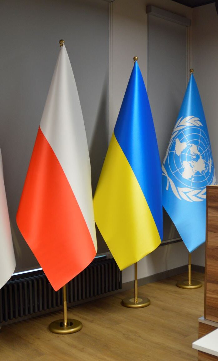 flag stands with satin flags