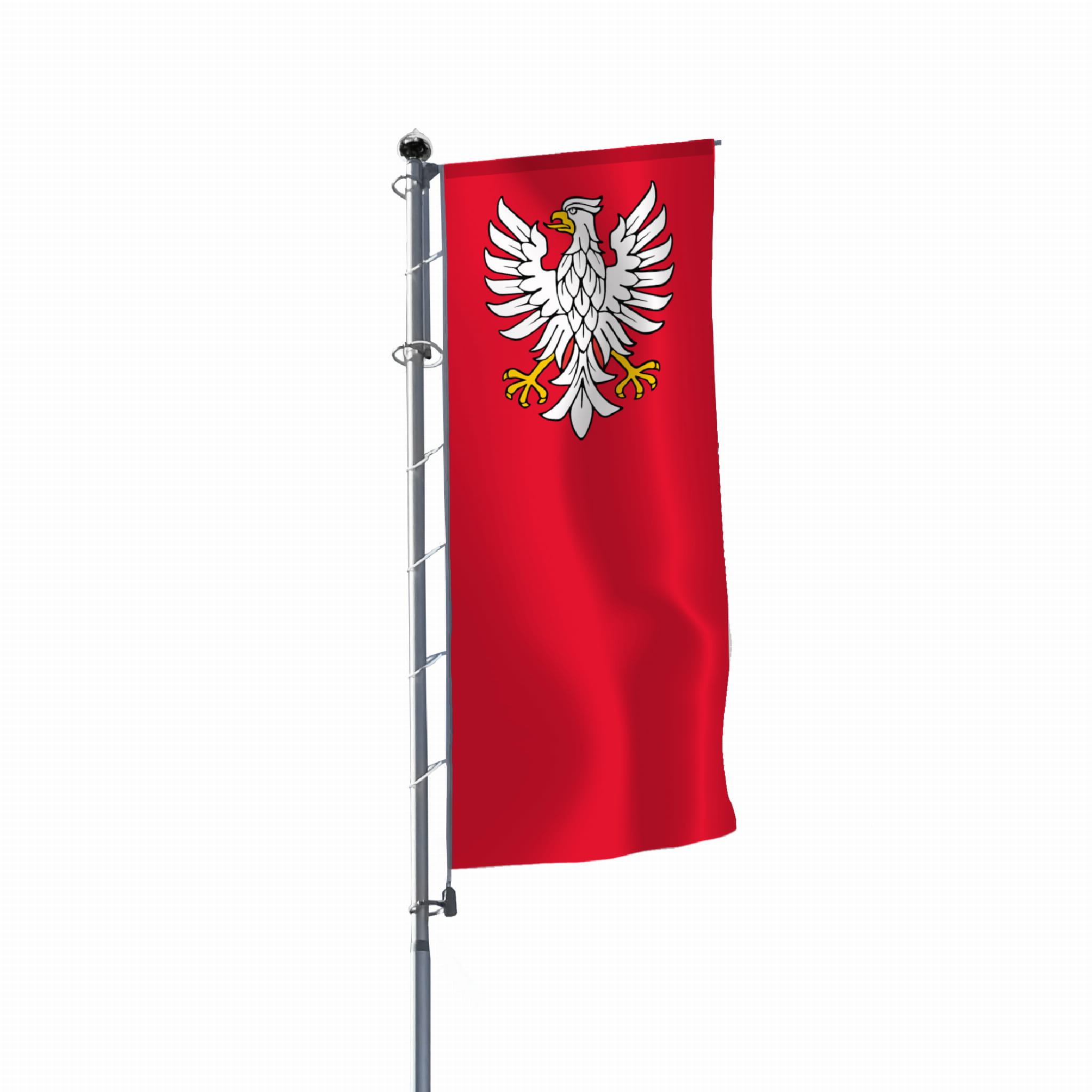 Flaga Urzędu Marszałkowskiego Mazowsza pionowa